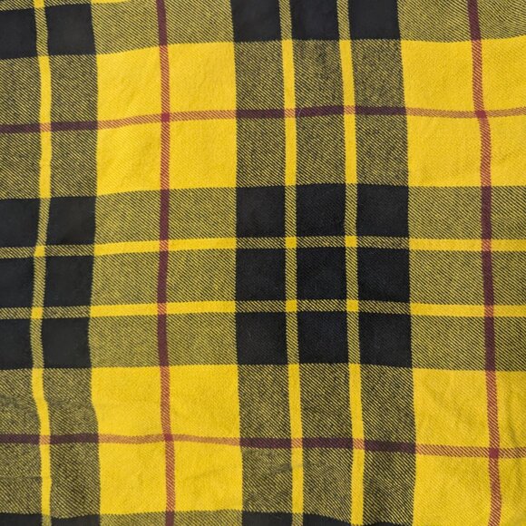 Ralph Lauren Polo | Men's Small Flannel Yellow/Black Plaid Shirt - Picture 4 of 4